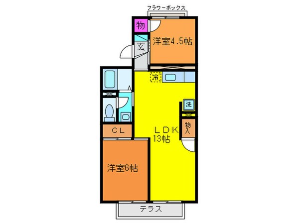 セジュール七観の物件間取画像